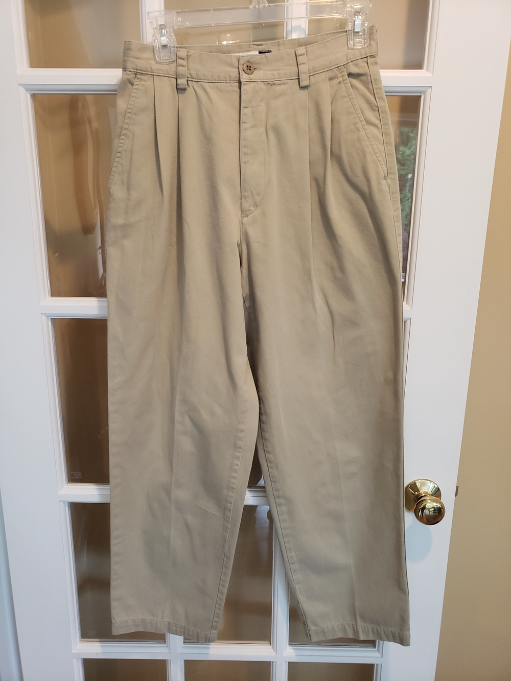Vtg GAP Light Taupe Pleated High-Rise Cropped Pants Size: 8A